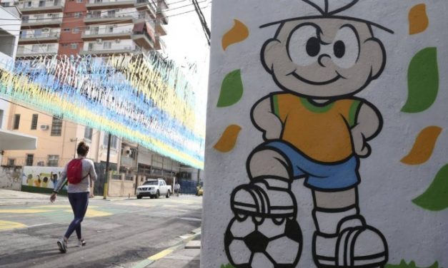 Pinturas de rua para a Copa da Rússia são raras na Grande Tijuca